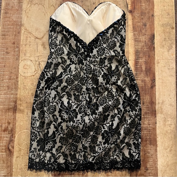 Mori Lee Beaded Black Lace Cocktail Dress - Picture 5 of 5